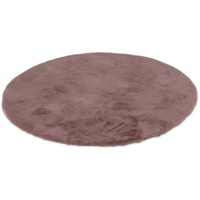 Teppich Tender, möbelando, rund, rund - Breite x Höhe ca. 120 cm x 2,5 cm Maschinell gewebt Indoor - altrosa rosa