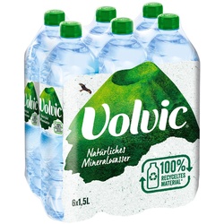 Volvic Naturelle Natürliches Mineralwasser 1,5 Liter, 6er Pack