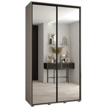 möbel kryspol Schwebetürenschrank Dakota 130 x 235,2 x 60 cm Schwarz