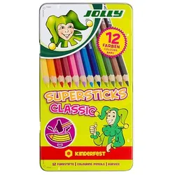 JOLLY SUPERSTICKS CLASSIC KINDERFEST Buntstifte farbsortiert, 12 St.