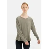 CAMEL ACTIVE Basic Langarm T-Shirt Khaki L