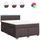 vidaXL Boxspringbett mit Matratze Dunkelbraun 140x200 cm Stoff