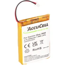 AccuCell Akku passend für Garmin iQue 3200, 2000mAh extended