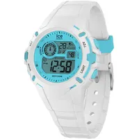 ICE-Watch Ice Digit Explorer 36 mm Silikongehäuse Weiß Blau Silikonarmband Blau S
