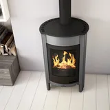 Warmluftofen Masterflamme Medie I Velvety Grau 12 kW Werkstattofen