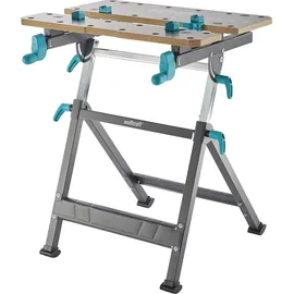 WOLFCRAFT Spanntisch Holz 65 x 72 cm grau stufenlos höhenverstellbar