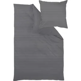 Curt Bauer Bente Gestreift Grau 135 x 200 cm + 80 x 80 cm
