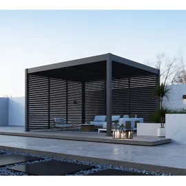 Paragon Lamellen Sichtschutz für Pergola Grand Tuscan 14 1,35 x 2,34 m Grau