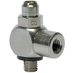 Drosselventil, Schlitzschraube, beidseitige Drosselung (B), G 1/4" I, G 1/4" A