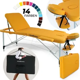 Vendomnia Mobile Massageliege Massagetisch Massagebank Behandlungsliege Tasche Holz Alu - creme