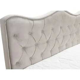 Fun Möbel Boxspringbett Schlafzimmerbett SULTAN New in Stoff Velvet X Graphitgrau 120x200cm - Schwarz