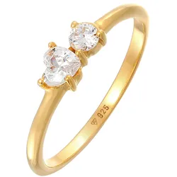 Elli Herz Zirkonia Symbol Verlobung 925 Silber Ringe   Damen 