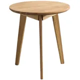 Eiche Massiv Klein Runder Esstisch Küchen- Und Esszimmertische Aus Massivholz Skandinavisch Möbel Mitte des Jahrhunderts Moderner Tisch(Size:Diameter (60cm))