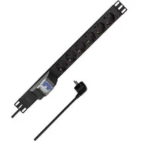 Logilink 19" Steckdosenleiste 6-fach mit 2-pol. Leitungsschutzschalter