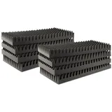 MUSIC STORE Akustikplatte, (Absorber Set 8 Stück 100mm Noppenschaum Anthrazit Akustikdämmung für optimale Klangqualität, Studio Akustikelemente, Absorber), Akustikdämmung, Noppenschaum, Absorber Set