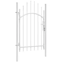 vidaXL Gartentor 1 x 225 cm Weiß/Stahl