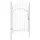 vidaXL Gartentor 1 x 225 cm Weiß/Stahl