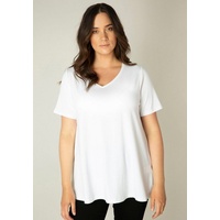Base Level Curvy T-Shirt »Alba«, Weich fließende, formstabile Qualität, Gr. 48, white, , 78516116-48