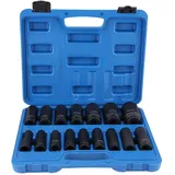 Schlagschrauber Nuss Satz, 1/2 Zoll 10–32 mm Impact Socket Set 16 Stück Kraft Steckschlüssel Schlagnuss Sechskant Kraft Nuss Einsatz Schlagnuss Satz mit Einsätzen