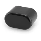GLEITGUT 4er Set Fußkappen für Gartenstühle oval Rohrkappen schwarz Kappen für Ovalrohr ovale Stuhlkappen (30 x 15 mm)