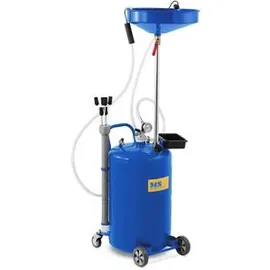 MSW Ölauffanggerät 10061595, mit Druckluftentleerung, 90-145 cm höhenverstellbar, Auffangbehälter 70 Liter
