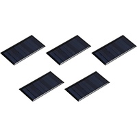 sourcing map 5Stk. Sonnenkollektor Mini Solarpanel Zelle 4,5V 80mA 0.36W für DIY Projekte mit elektrischer Energie 77,5mm x 40,5mm