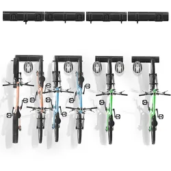 VEVOR Fahrradständer Wandhalterung die Garage 6 Fahrräder + 5 Helme