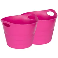 Kreher Set: 2 x Kreher Multifunktionskorb "Honey" 42 Liter, (Pink)