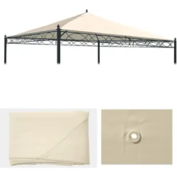 Ersatzbezug für Dach Pergola Pavillon Calpe 3x3m ~ creme