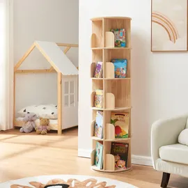 [en.casa] Kinderregal Chasek 157 x 44 cm Kiefer massiv natur beige