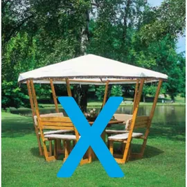 Promadino Pavillon-Ersatzdach Rosenheim 3 x 3 m Weiß