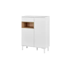 Roomers Highboard  Case , weiß , Maße (cm): B: 90 H: 120 T: 36