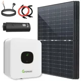 Stegpearl Solaranlage 2000W komplett Steckdose Bifazial Solaranlage, 2000,00 W, Bifazial-Zellen, (Growatt MIC 1500 TL-X WIFI Wechselrichter Smart Mini PV Anlage), 4x500W Bifaziale Glas/Glas Solarmodule im Solaranlage Komplettset