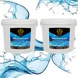 HAF® Pool Chlor Multitabs 5 in 1 Blau | 10 kg | Langsam lösliche 20g Multi Chlortabletten für kristallklares Poolwasser | 5 Phasen Pflege & Reinigung - Qualität: Made in Europe - Menge: 2 x 5 kg