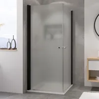 Breuer Eckeinstieg Drehtür Breuer Elana 6 80x80 cm Dekor Mastercarre Profilfarbe schwarz