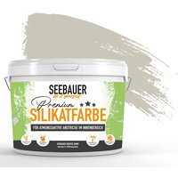 SEEBAUER diy® Silikatfarbe Braun für Innen (No. 665 Khaki Fruit 2,5 Liter) Mineralfarbe Brauntöne hohe Deckkraft