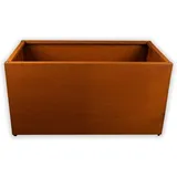 Köhko Designer Hochbeet (mit Boden) aus Cortenstahl Kräuterbeet trog 80x40x40 cm - Köhko