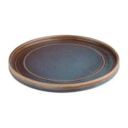 6 Olympia Cavolo flache, runde Teller | schillernd | 22cm | Porzellan