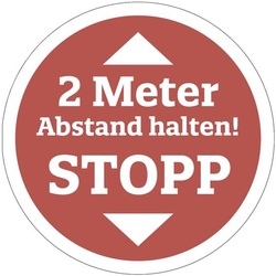 Marahrens Bodenaufkleber »Abstand halten« Ø 40 cm signalrot rot