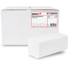 SemyTop Top Papierhandtuch, ZZ-Falz, 24 x 21 cm, 2lag, 3200 Blatt ST-88056 weiß