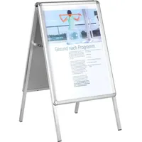 Update displays Kundenstopper silber DIN A1 2 Fächer