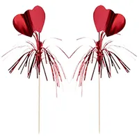 Papstar 100 Deko-Picker 22 cm rot "Amore"