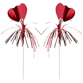 Papstar 100 Deko-Picker 22 cm rot "Amore"