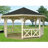Palmako Pavillon Betty 18,0 m2 Transparent tauchimprägniert
