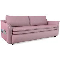 MIUFORM Schlafsofa matratze | Charming Charlie Sofa mit Schlaffunktion | Schlafsofa mit Bettkasten und Armlehnen | Sofa Bett |Wohnzimmer Schlafzimmer Gästebett (Puderrosa)