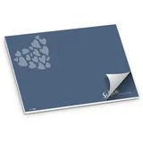 itenga Platzset Schön DASS du da bist Papier I DIN A3 (59,4cm x 42cm) 50 Blatt I ideal als Gedeckunterlage bei Geburtstagen, Grillpartys, Gartenpartys oder Mottopartys (dunkelblau)