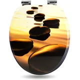 WC Sitz mit Absenkautomatik - Toilettendeckel Klobrille Toilettensitz Sanfino®