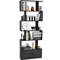 Costway Bücherregal 183 x 70 x 23 cm Schwarz