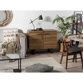 Beliani Schrank Timber Dunkelbraun
