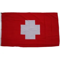 Flagge Schweiz 90 x 150 cm Fahne mit 2 Ösen 100g/m2 Stoffgewicht Hissflagge für Mast
